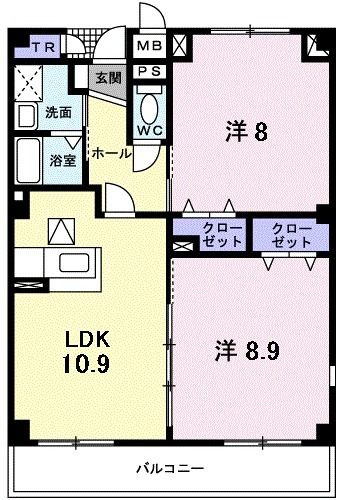 サンレミお花茶屋の間取り|間取りです。