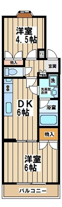 調布市国領町１丁目の賃貸マンションの間取り