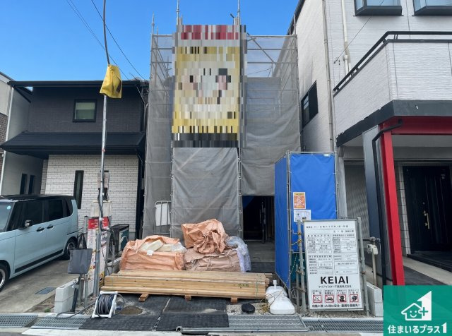 ■尼崎市立花町　第2期　新築一戸建ての外観|周辺は落ち着いた街並みの住宅地！子育てがしやすい住環境です！まだ未完成ですが、現地でしかわからない事もございます。是非一度ご覧ください。