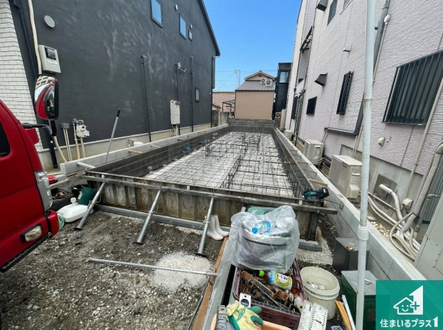 尼崎市立花町　第2期　新築一戸建ての外観|現在の進捗状況です！順調に作業進行中、完成が待ち遠しいです！詳細の間取り等、お気軽にお問い合わせください！