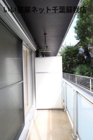 グレイス千葉中央Ⅱのバルコニー|バルコニー付きです