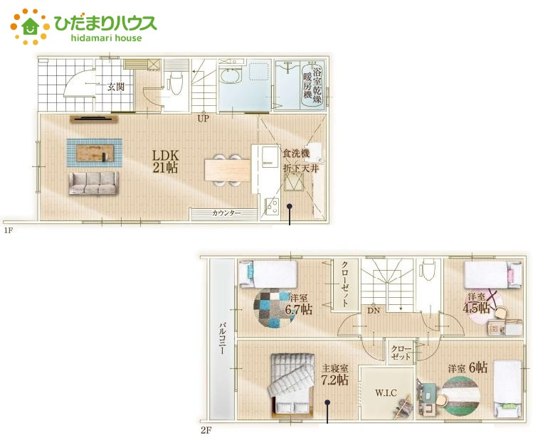 上尾市本町2期　新築戸建　01の間取り|4LDK