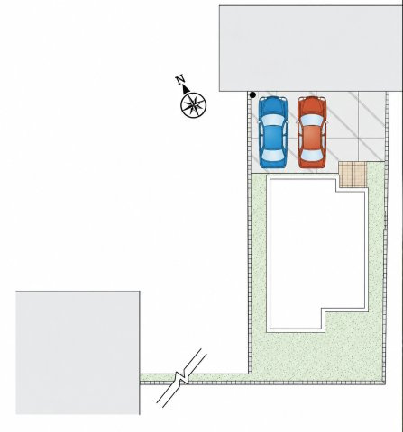 鴻巣市明用（3区画）3号棟の区画図