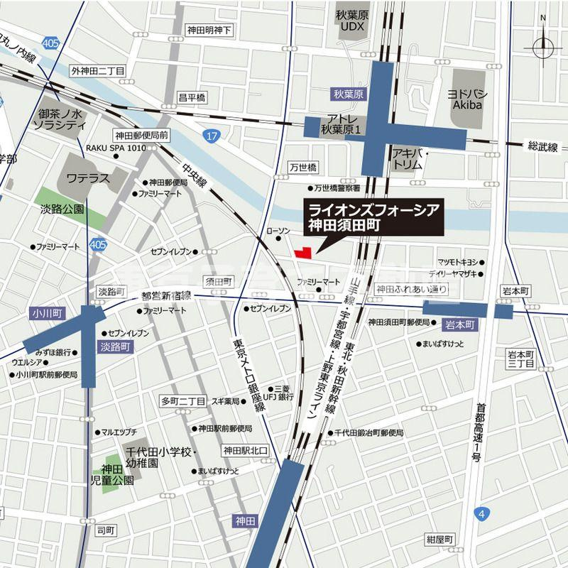 ルジュール神田須田町の地図