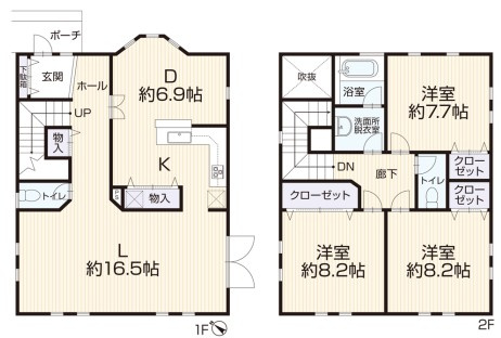 リフォ済み・敷地６４坪・２台駐車可・大久保町西脇　中古戸建の間取り