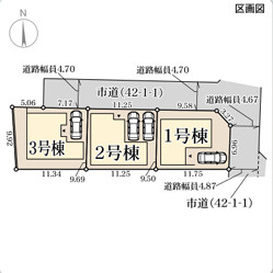 リーブルガーデン大東市中垣内5期の区画図