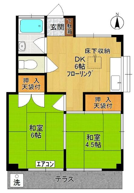 川崎市多摩区菅５丁目のアパートの間取り