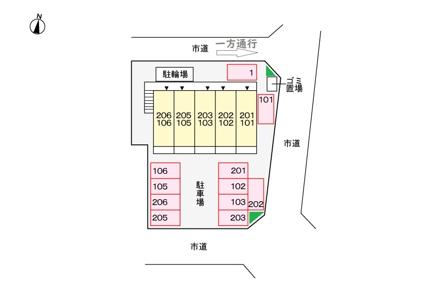 コモドフィオーレの区画図