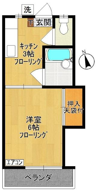 川崎市多摩区菅馬場１丁目のアパートの間取り