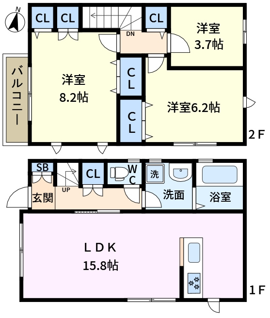 東新小岩7丁目貸家の間取り