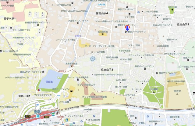御影アーバンライフの地図|プライベートガーデン付き！趣味を楽しめます♪