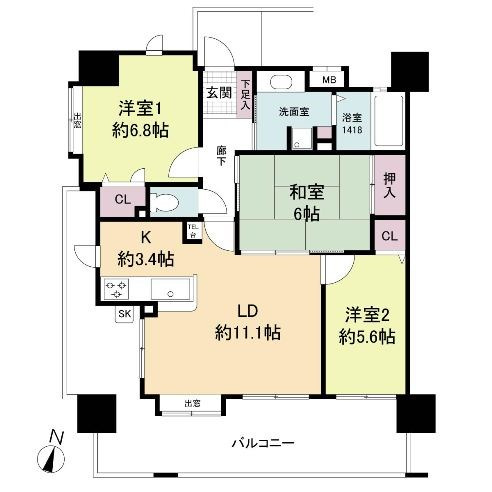 KDXレジデンス西公園の間取り
