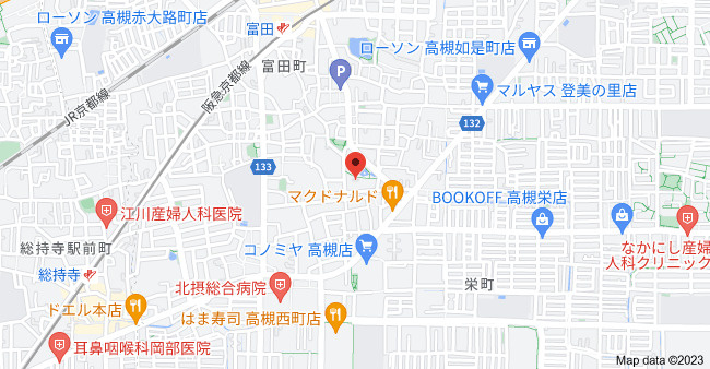 高槻市富田町５丁目のアパートの地図