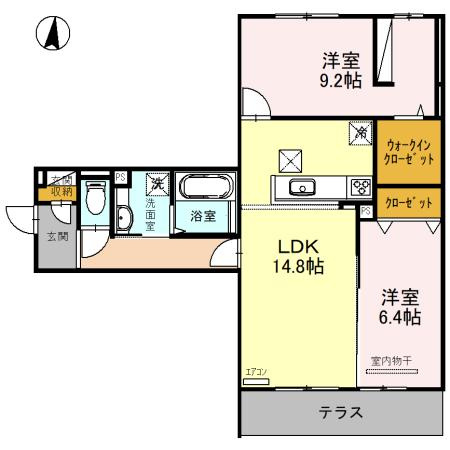 高槻市富田町５丁目のアパートの間取り