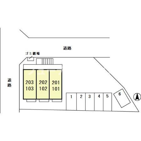 セジュール東石川の区画図