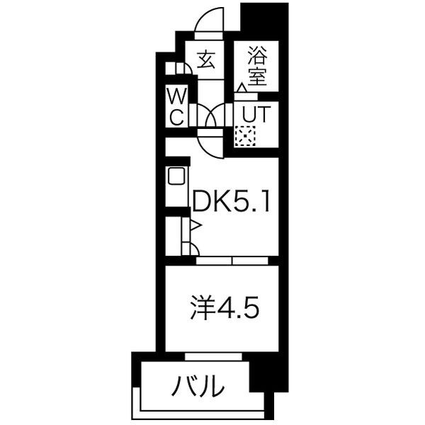 福岡市中央区薬院１丁目の賃貸マンションの間取り