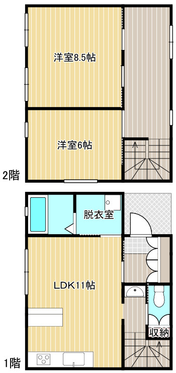 美の浜貸戸建F-8の間取り