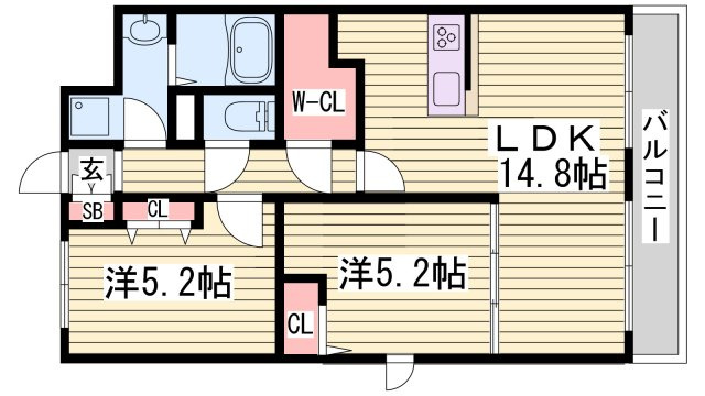カーサ　フェリースの間取り