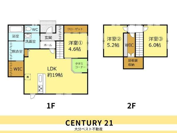 大字里　戸建ての間取り|※図面と現況が異なる場合は、現況を優先。