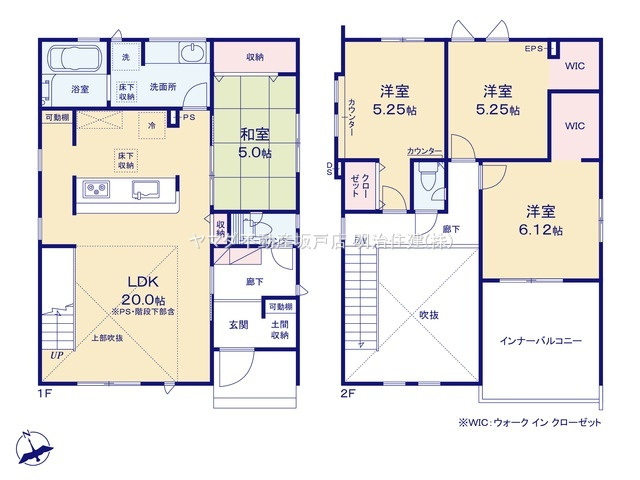 坂戸市芦山町5期　新築戸建の間取り