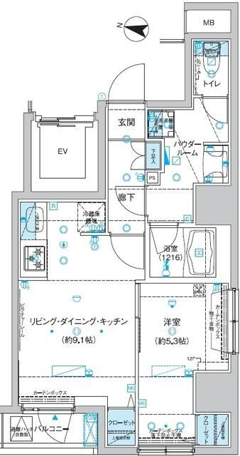 エストゥルース入谷の間取り