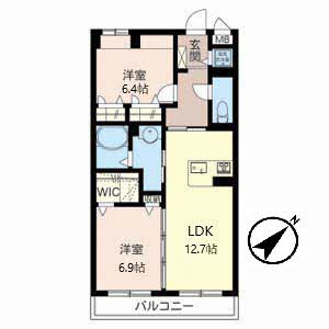 シャーメゾン美穂ヶ丘の間取り