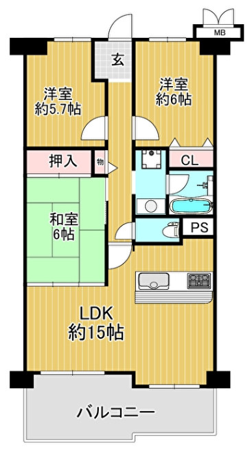コスモ八尾の間取り
