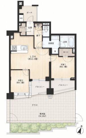 ヴェルビュ経堂の間取り