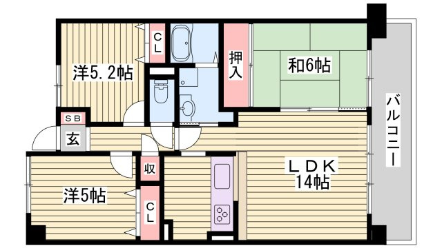 リバティーヒルズの間取り