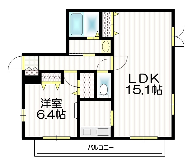 フォレストガーデン鷺宮Ⅱの間取り|★角部屋２面採光の明るいお部屋です★