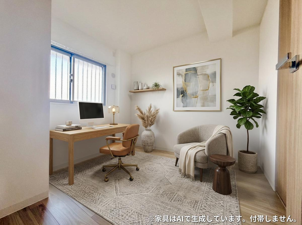 アルファスマート草津新浜町の洋室|洋室 5帖　※家具はAIで生成しております。付帯いたしません。