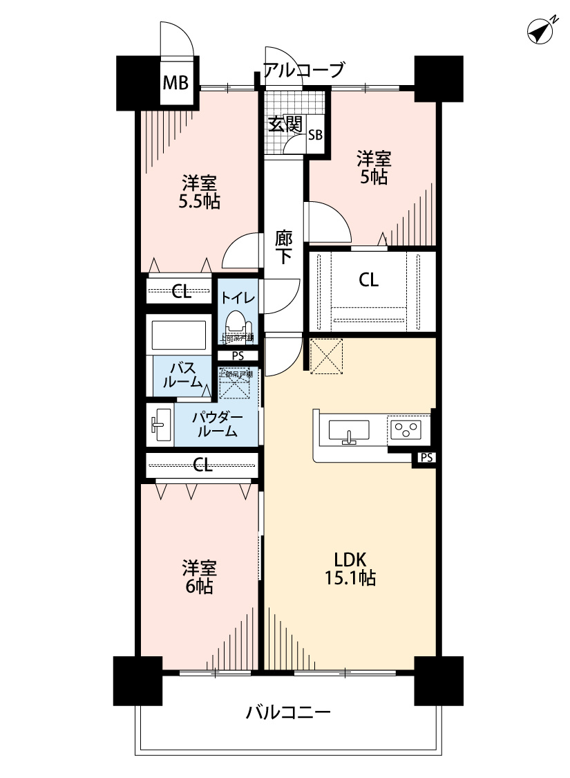 アルファスマート草津新浜町の間取り