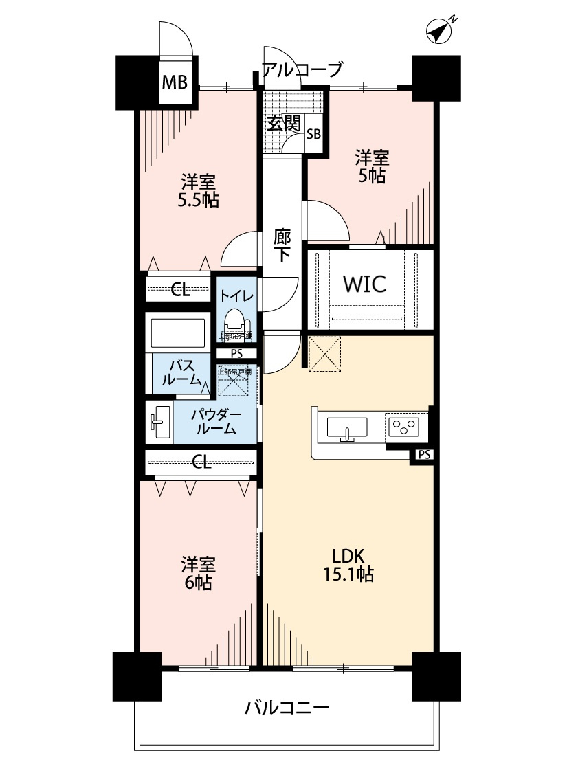 アルファスマート草津新浜町の間取り