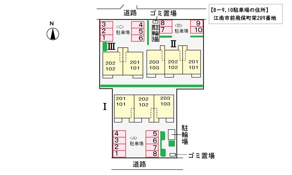 アヴァンガーデンⅢの区画図
