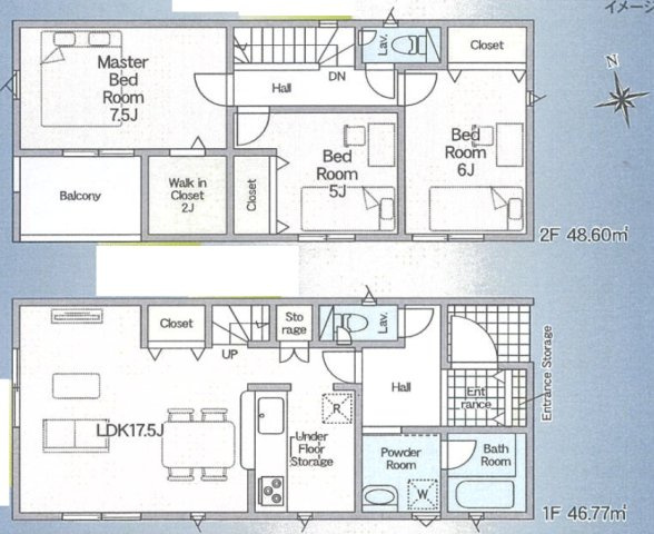 姫路市勝原区山戸　第5期　新築一戸建ての間取り|1号地