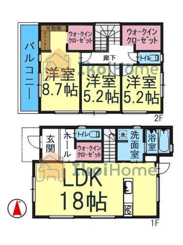 明石市大久保町高丘2丁目　新築戸建の間取り|【ホームページに現地動画掲載中】●年中無休：当日予約可●全居室南向きで陽当たり良好！収納豊富！