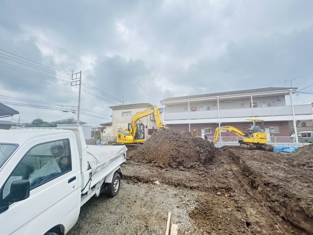 新築　高崎市東貝沢町2期　GRAFARE　2号棟の外観|現地写真　2027年1月完成予定！類似物件のご内覧等、お気軽にお問合せください♪　							
　							
