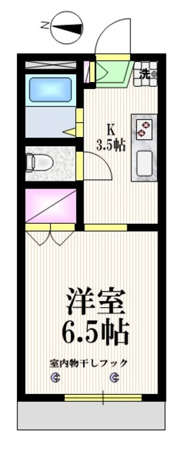 フラット・アキヤマの間取り|【間取り】　駅徒歩５分