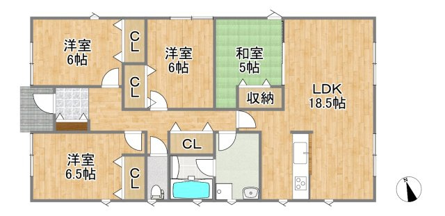 アーネストワン　柳川市間第2の間取り
