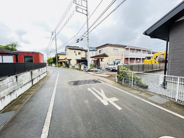 新築　高崎市東貝沢町2期　GRAFARE　3号棟の前面道路含む現地写真|現地写真　東側接道幅員約6ｍ　