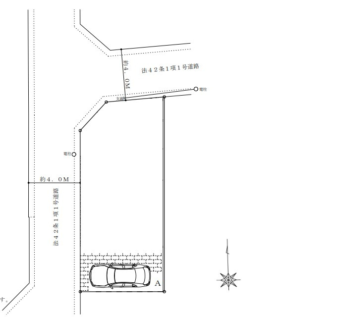 八王子市　平岡町　新築一戸建ての区画図|～人気条件の角地　陽当たり・風通し良好です～