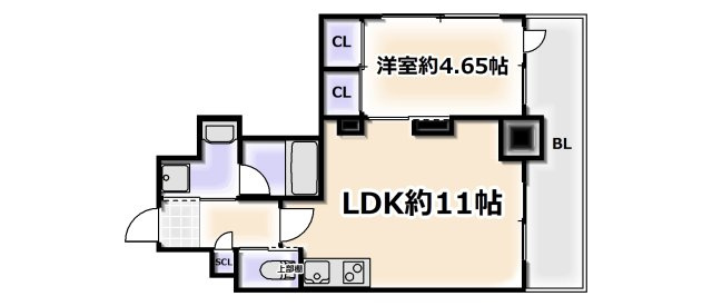 【間取り】 | プレジオ恵美須