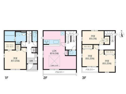 春日井市柏原町(全2棟)の間取り