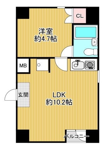 大阪市北区同心２丁目の事務所の間取り