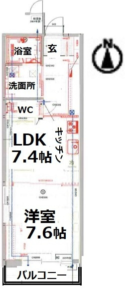 シティコート目黒1号棟の間取り