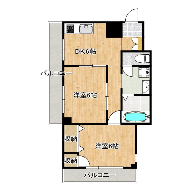 フラワーパークの間取り|間取り図です