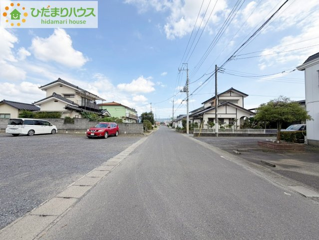 常陸太田市中城町第4　新築戸建　1号棟の前面道路含む現地写真|南向きで日当たり良好(^^♪