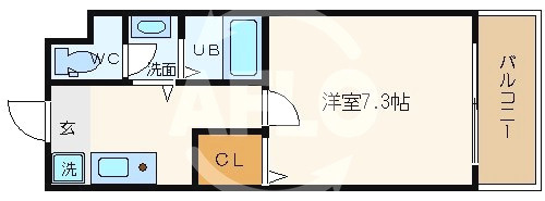 オーキッドコート西大橋の間取り|オーキッドコート西大橋　開放感ある間取り