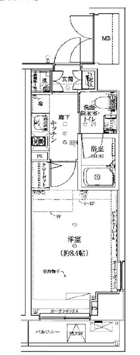 台東区蔵前４丁目の賃貸マンションの間取り