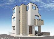 八王子市大和田町3丁目の外観パース|外観パース。